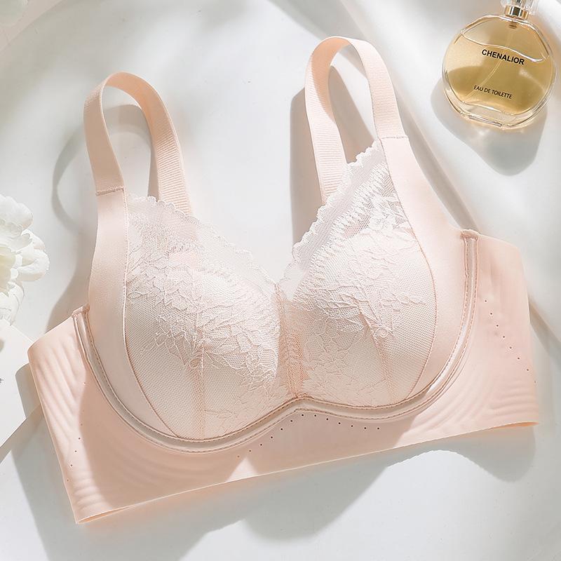 New Sexy Lace Without Steel Ring, Thin Jelly Glue Soft Support Bra Cover Gathered Without Trace