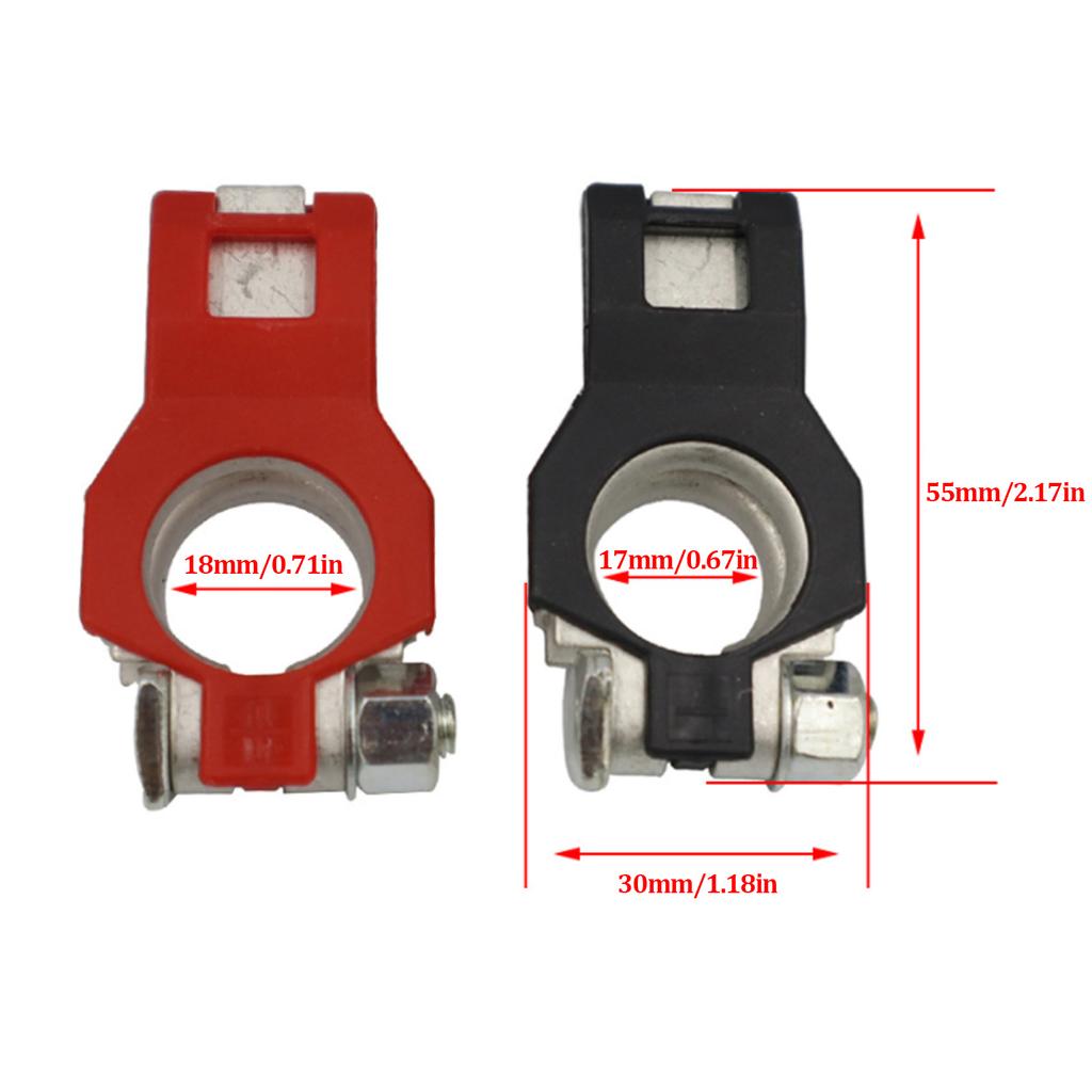 2pcs Positive Negative Battery Terminal Set 243407F000 243407F001 Car Cable Connector Clamp Replacement for INFINITI 243407F001