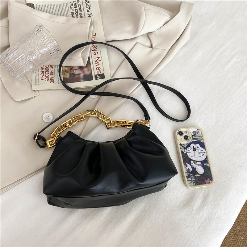2022 Fashion Textured Cloud Crossbody Bag - Versatile Pleated Handbag with Chain