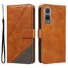 For OnePlus Nord CE4 Lite 5G/Oppo K12x 5G (China) Case Leather Wallet Shockproof Phone Cover Geometric Line
