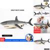 62.5cm Large Size Megalodon Great White Shark Simulation Animal Model Toy For Kids
