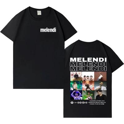 Singer Melendis Trendy Graphics Print TShirts Men Aesthetic Crewneck Loose Short Sleeve T Shirts Cotton Casual Hip Hop Tshirt