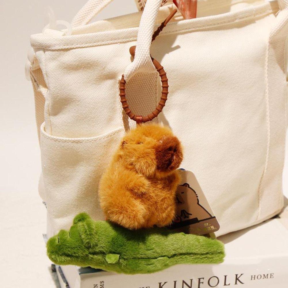 Stay Wire Capybara Plush Keychain Crocodile Capybara Plush Doll Capybara Plush Pendant Girls