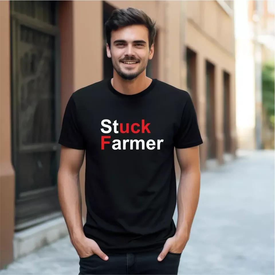 

Stuck Farmer Funny T-Shirt F*ck Starmer Keir Starmer Labour Political T Shirt Classic T-shirt 2XL