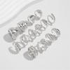 Pack of 12 Pearls Enhanced Artisanal Hollow Rings Set Modern Alloy Fashion Oxidization Resistant Alloy Rings Accessories