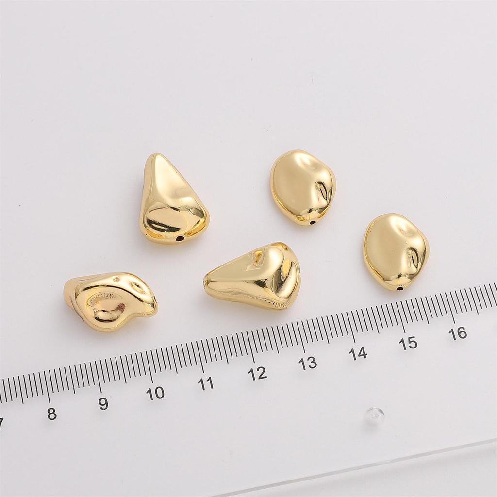 Mărgele distanțiere baroc neregulate umplute cu aur de 14K pentru brățări și coliere lucrate manual