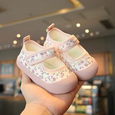 Gehhilfen mit Anti-Rutsch-Funktion, Leinenschuhe, Mädchenschuhe, Atmungsaktive Sneaker
