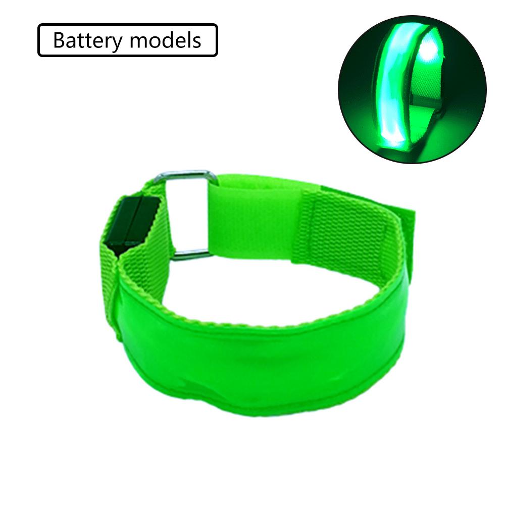 LED Reflective Bracelet Nylon Adjustable Armband Luminous Night Running Cycling Climing Strap Outdoor Sports  Bright Band