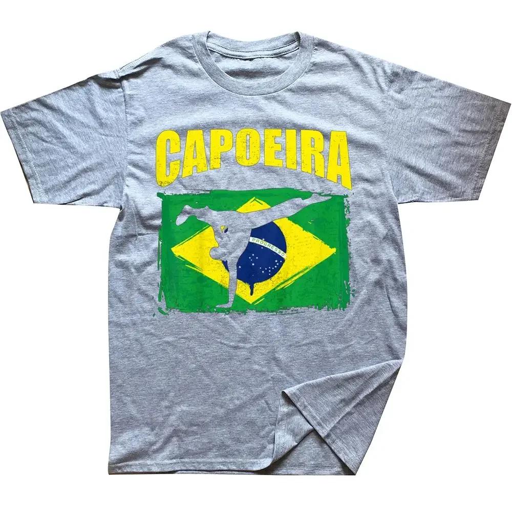 Lustige Capoeira Brasilianische Flagge Brasilien Kampfkunst Tanz T Shirts Baumwolle Streetwear Kurzarm Geburtstag Geschenke Sommer T-shirt