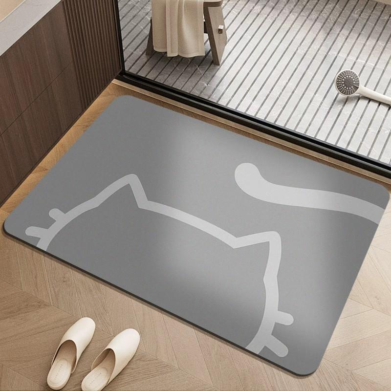 Bathroom Absorbent Floor Mat Household Absorbent Anti Slip Foot Mat Bathroom Door Resistant To Dirt and Easy To Maintain