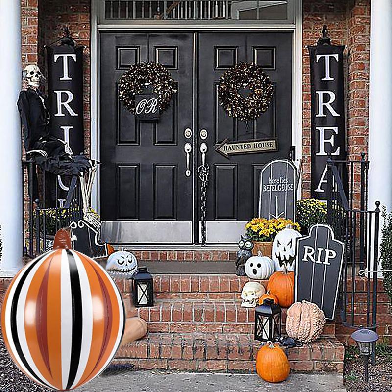 Högkvalitativ 45/55 cm pumpa för Halloween-dekorationer Konstgjord Cushaw Utomhus Trädgårdsdekorationer Festtillbehör