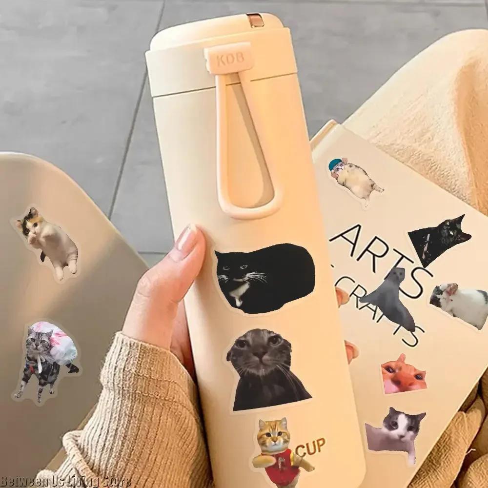 101Pcs Cat Meme Pet Stickers Waterproof Translucent Funny For Stationery Cute Stickers Scrapbooking Material Craft Supplies