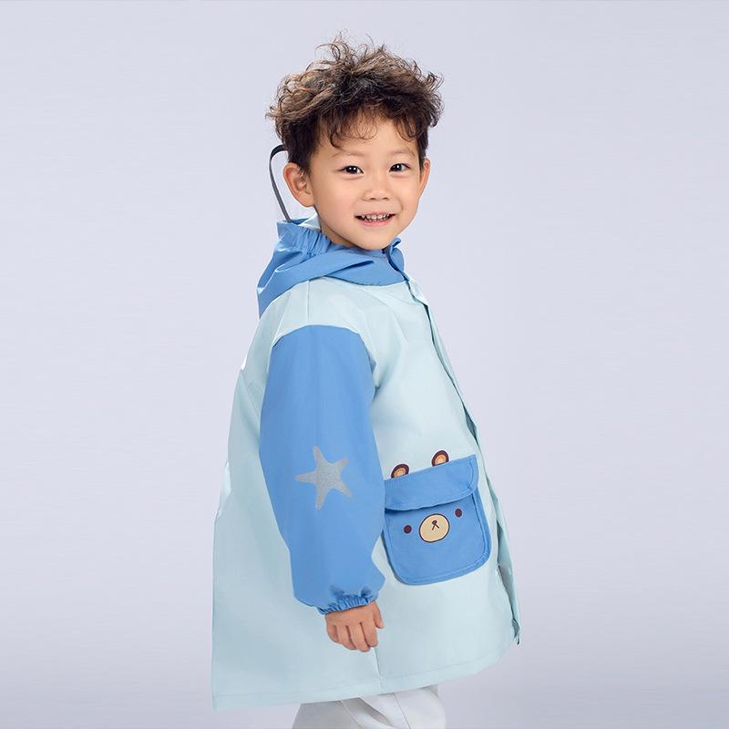 Children s Waterproof Rain Ponchos for Boys, Girls, Babies, Toddlers, Kindergarten & Primary School – Anti-Heavy Rain Protection Medium