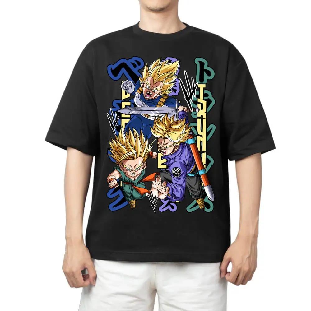 

Dragon Ball Super Broly Anime Comfortable Fashion Vintage Double-Sided Band Graphic Print Women And Men T-shirts 4XL