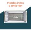 Lit parapluie BAMBISOL 120x60 cm - De la naissance à 36 mois - Matelas et sac de transport inclus