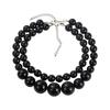 Retro Double Layer Resin Beaded Necklace - Exaggerated Layered Handmade Collarbone Chain