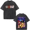 Washed Vintage Anime YuYu Hakusho Kuwabara Kazuma Kurama Hiei Yuusuke Urameshi Print Tshirt Men Women Casual Oversized T Shirts