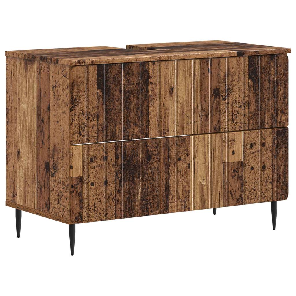 3 Piece Bathroom Cabinet System ZWOLLE Reclaimed Wood