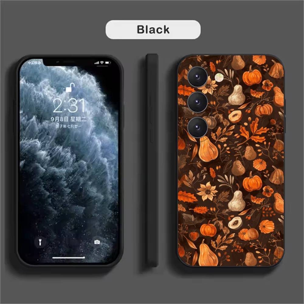 Autumn Leaves Pumpkin  Phone Case For Samsung Galaxy A52 A42 A32 A22 A12 A02S A72 A73 A51 A41 A31 A21S A71 A40 A30S A20S