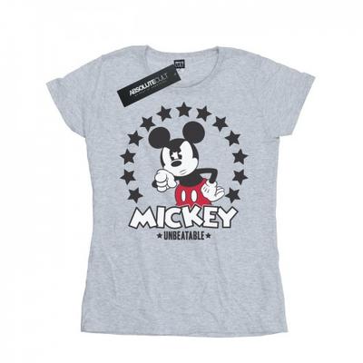 Damen/Damen Mickey Mouse Unschlagbares Baumwoll-T-Shirt