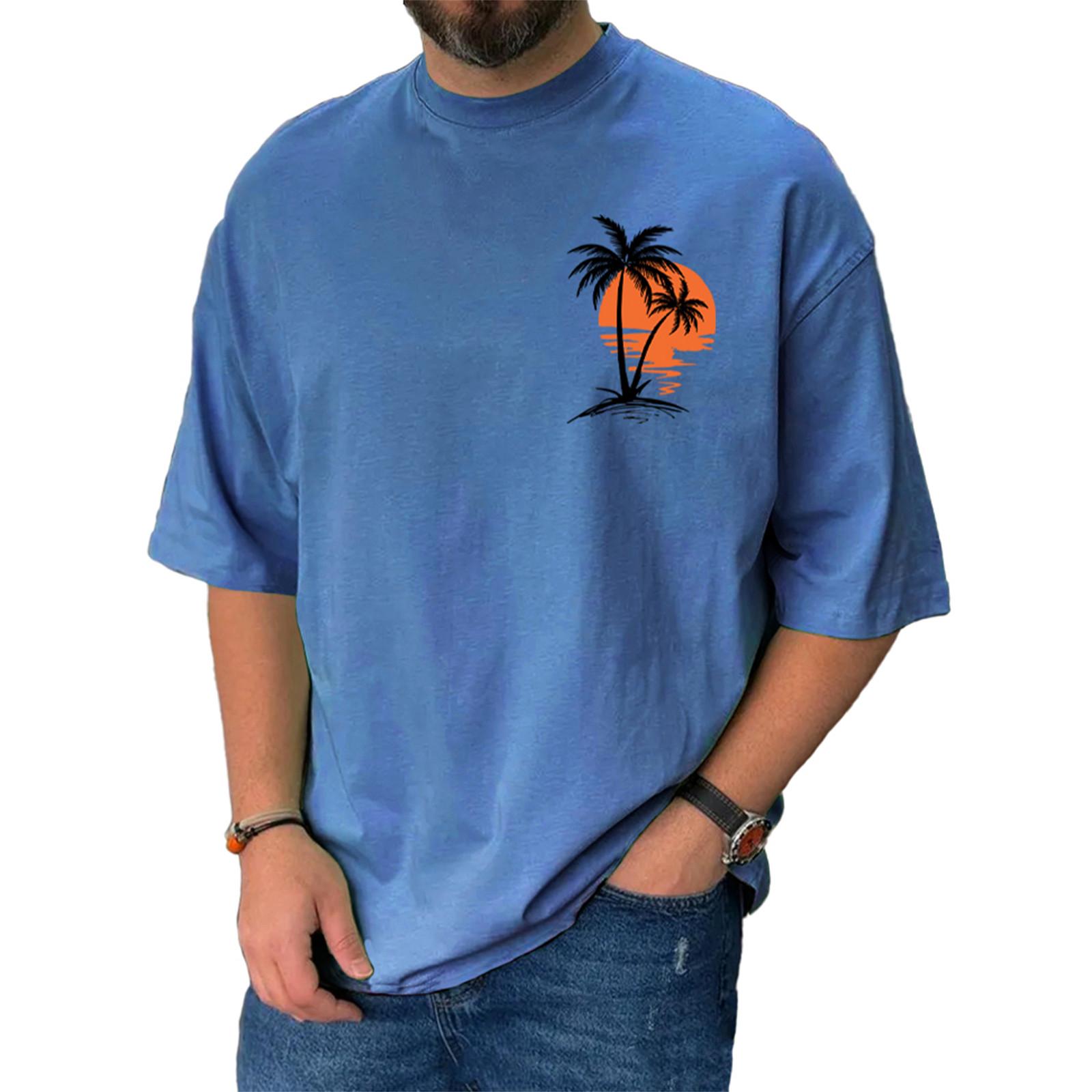 

Мужская футболка Футболки с графическим текстом Pool3D печать Уличная повседневная одежда с короткими рукавами и принтом Базовая одежда XXL синий