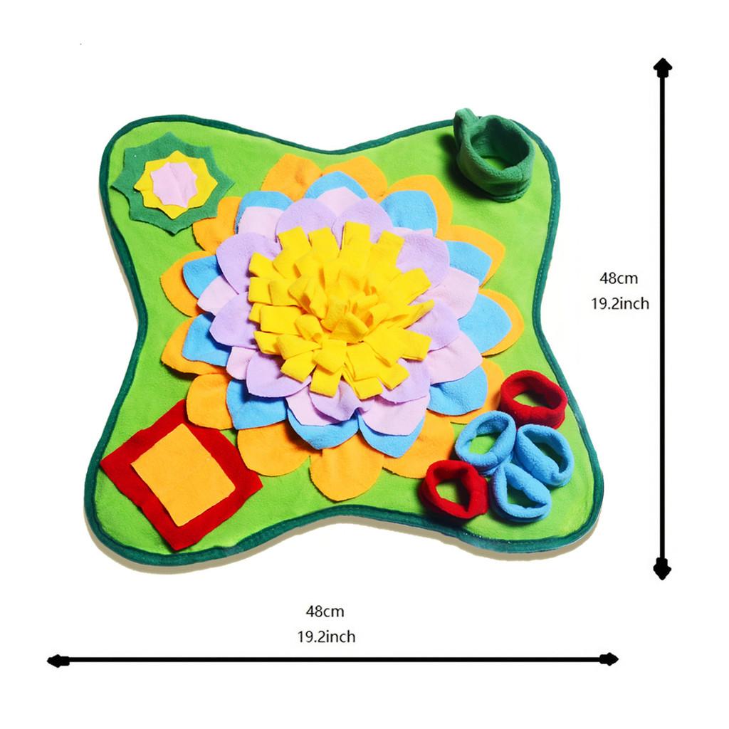 

Multicolor Pet Sniffing Mat With Plush Cover For Dog And Cat Play And Training зелений