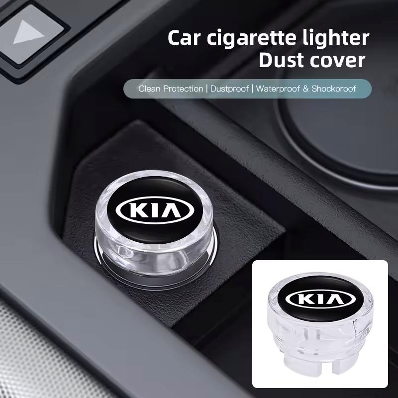 YQOF3 Car Cigarette Lighter Plug Dust Cover Button Socket Protective Case For Kia Morning Picanto Rio Stonic Sportage Ceed Optima Fort