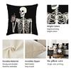 1/4Pcs Halloween Pillow Cover, Horror Skull Pumpkin Spider Web Printed Cushion Cover, Happy Halloween Pillow, Decorative Sofa