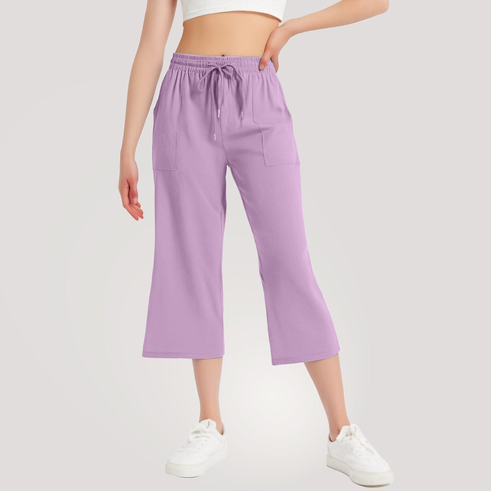 

Прямые брюки с высокой талией, свободные брюки с эластичной резинкой на талии и карманами для девочек 160