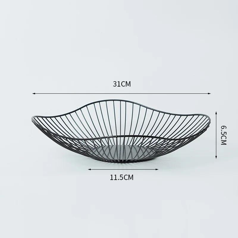 

Многоразмерная железная корзина для фруктов, прочная металлическая проволочная миска для хранения яиц, закусок, хлеба, обеденного стола, корзина для хранения косметики в помещении