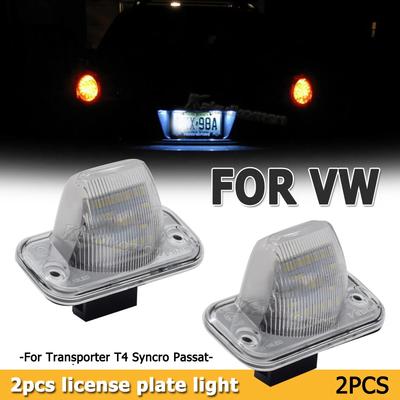 2 Stück LED Kennzeichenbeleuchtung für Vw T4 90~03, Transporter Syncro 1993~2004, Candy 04~, Jetta/Syncro 05~ Auto Kennzeichenleuchte 12V