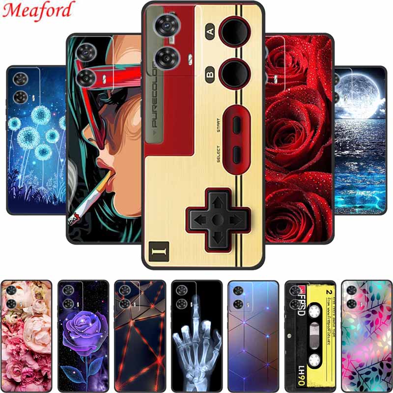 Phone Case For Motorola Edge 50 Fusion Back Cover Case Black Silicone Soft Coque For Moto Edge 50 Fusion Case 6.7" Funda Shell