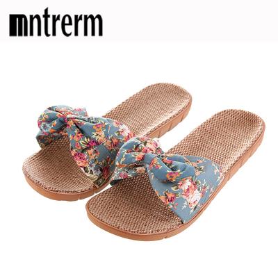 Mntrerm Women's Fashion Candy Color Indoor Help Slippers Lightweight Solid EVA Home Non-slip Flax Slippers Chinelo Feminino