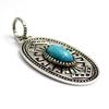 Good Vibrations Turquoise Native American Pendant, Sterling Silver 925