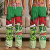 Men's Funny Christmas Print Pants with Pockets Casual Sleep Pants for Home