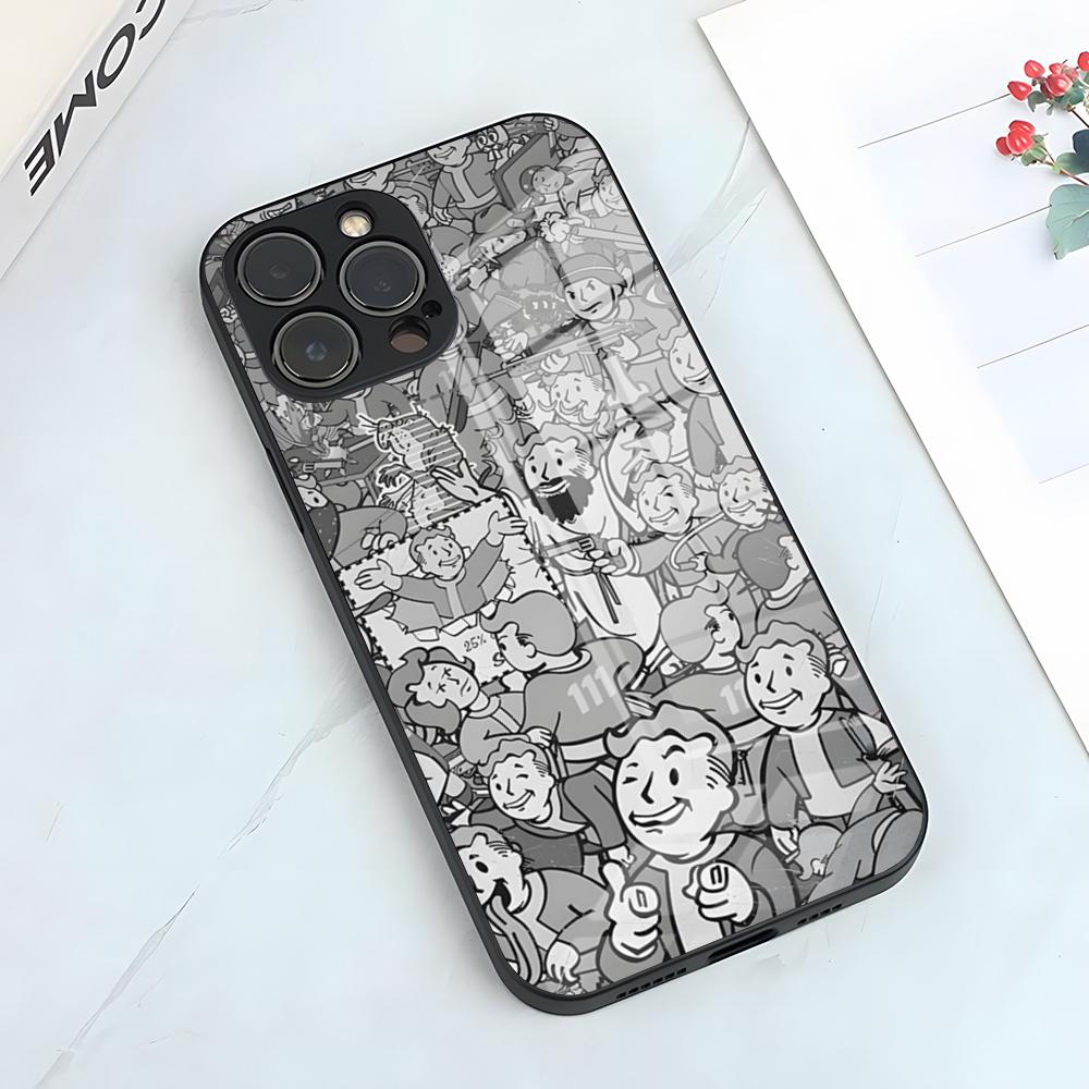 

F-Fallout Games Phone Case For IPhone 17 Pro Max 15 Pro 16 14 Plus 12 13 Mini 11 Pro Shockproof Glass Cover iPhone16
