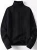 Suéter de Invierno Grueso de Cuello Alto para Hombre - Tendencia Casual, Lujo Ligero, Color Sólido, Tallas Grandes, Unisex