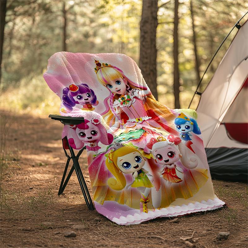 1pc Catch Teenieping Magic Sweethear2 Theme Blanket - Digital Print, Polyester, Cozy for All Seasons, Perfect for Outdoor, and Travel