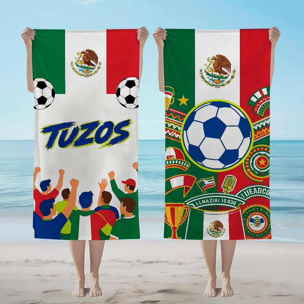 Mexican Fans Towel Beach Oversized Soft Ultra Absorbent Quick Drying Large Pool Travel Camping Bathroom