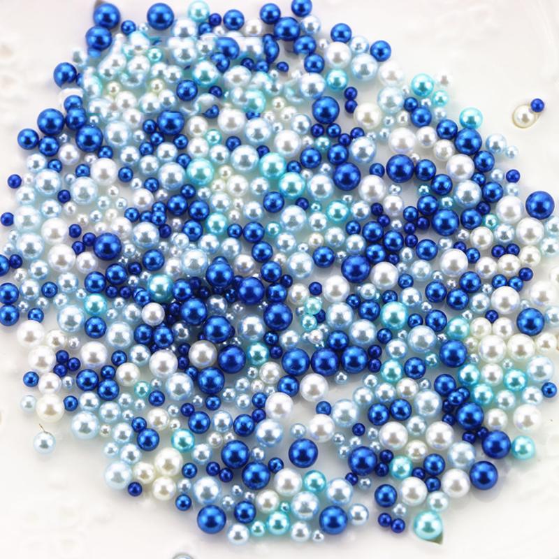 Pérola Solta Scrapbooking Decoração Presentes de Tamanho Misto Contas Redondas Artesanato DIY 500 peças Acessórios de Costura Feitos à Mão Sem Furos ABS Aprog/lote contas