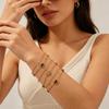 Women's Summer Titanium Steel Double Layer Geometric Bracelet