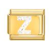 Fashion Golden 26 Letters A-Z Italian Links Charm Beads 9mm Stainless Steel Bracelet Jewelry DIY Hand Making