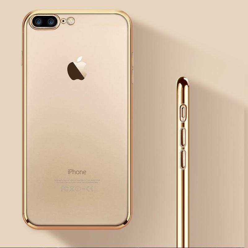Pro iPhone 8 Plus Pouzdro Luxusní Zlatý Povlak Měkký Silikonový Gelový Kryt pro iPhone 14 13 11 Pro 12 Mini X XR XS Max 7 Plus