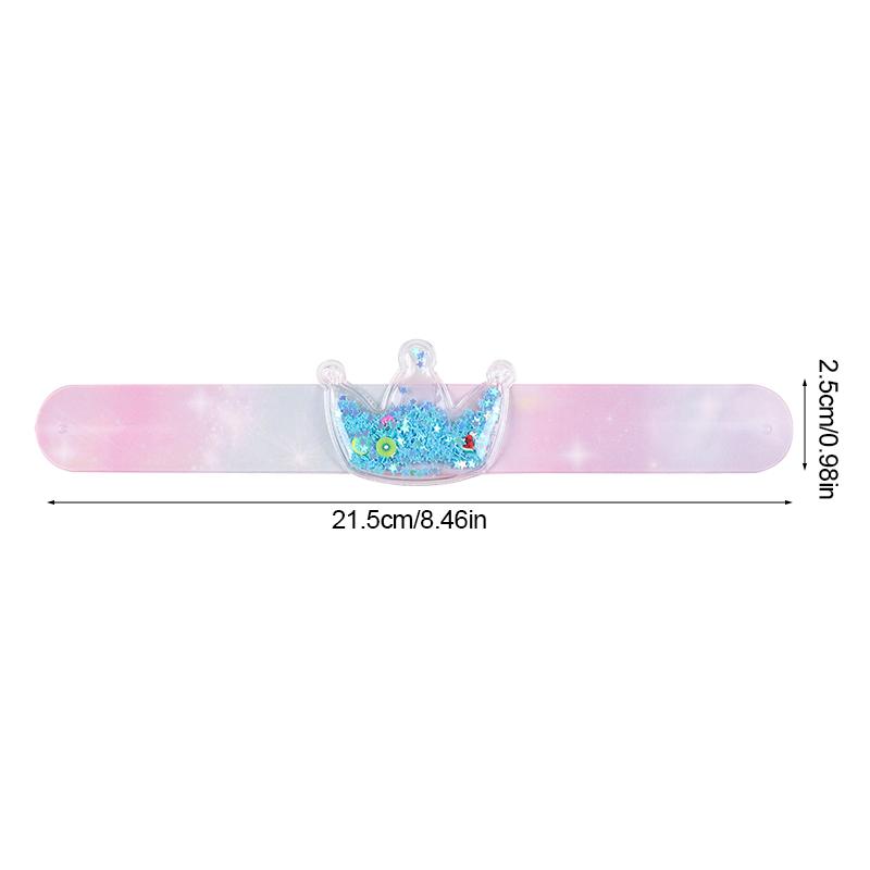 Kids Cartoon Wristband with Glitter Sequins Unicorn Mermaid Slap Bracelets Birthday Party Favors Gift Goodie Pinata Fillers