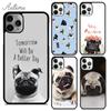 CUTE PUPPY PUG DOG MOPS Phone Case for iPhone 17 Air 15 16 11 12 13 14 Pro Max Plus coque Fundas Shell