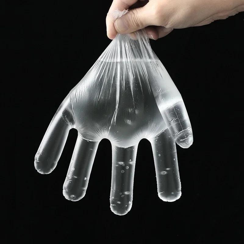 Household Kitchen Disposable Gloves PE Food Clean  Sanitary Convenience Portable Kitchen Cleaning Tools Accessories Supplies