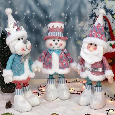 Neue Bonbonfarbene Weihnachtsmannpuppe: Einziehbare Weihnachtsdekoration für Hotels und Einkaufszentren