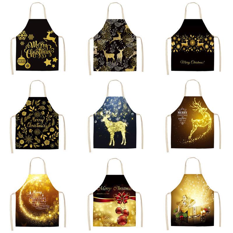 Christmas Golden Theme Apron for Children Child Apron Woman Kitchen Apron Women Kitchen Apron Master Apron Kitchen Apron Apron