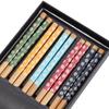 Restaurant Reusable Dietary tool Japanese Style Family Household Dinnerware Bamboo Chopsticks Sushi Utensils Tableware