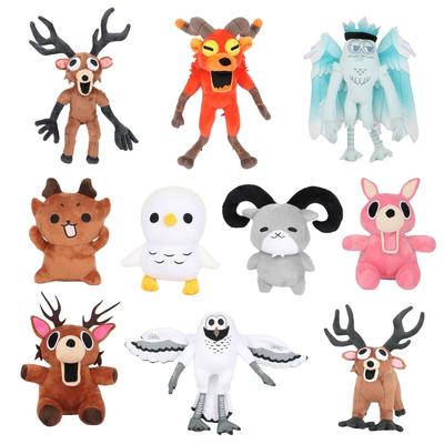 Q Cartoon 99 Nights In The Forest Plush Cute Angry Elk Stuffed Doll Funny Goat Owl Sitting Elk Plush Toy For Kid Christmas Gifts